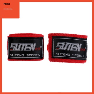 2 piezas de boxeo envolturas de manos vendajes Muay Thai interior guantes Protector de puño rojo