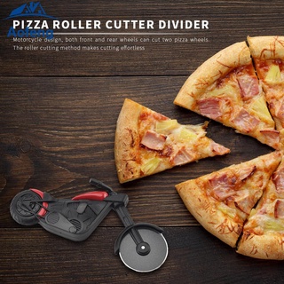 (formyhome) cortador de pizza en forma de motocicleta, acero inoxidable, tartas, cuchillo de corte
