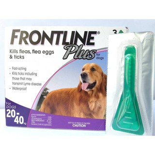 Frontline Dog Plus L (20 kg - 40 kg) gotero de piojos para perros (precio por pipeta, 1 caja X 3 pipetas)