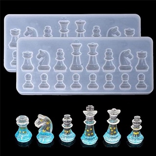 molde de silicona en forma internacional de ajedrez diy cristal molde de fundición (1)