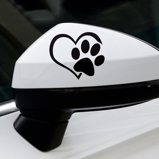 1 pza Etiqueta De corazón De melocotón De Pata De perro lindo/estampado Cat Love Foot Pegada calcomanía De coche mascota