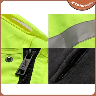abrigo reflectante de seguridad hi-vis chaqueta de seguridad de fondo negro resistente al viento (6)