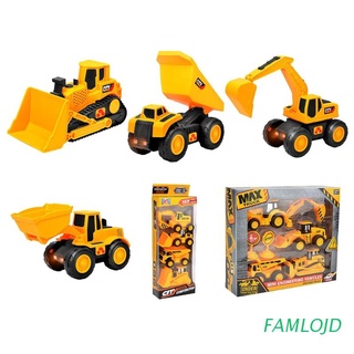 famlojd excavadora volcado camión de juguete para niños mini construcción inercial vehículo móvil articulaciones bulldozer modelo de excavadora niños regalo