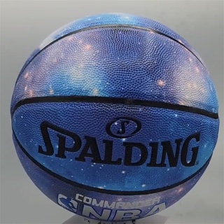 Spalding 8583 Bola De Baloncesto De Cielo Estrellado Tamaño Oficial 7 Hombres Interior/Exterior Cuero PU Durable