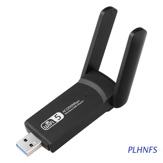 plhnfs rtl8812 adaptador inalámbrico de doble banda 2.4g 5.8g wifi ethernet 1200mbps tarjeta de red con doble antena receptor usb3.0