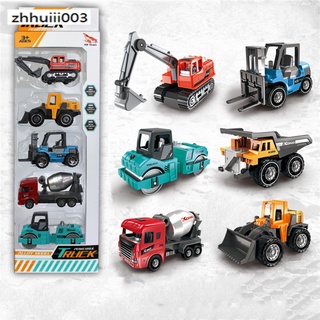 Zhihui juego de 5 piezas 1:64 aleación de ingeniería modelo de vehículo excavadora mezclador carretilla elevadora camión modelo educativo juguetes