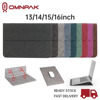 Omnpak - funda de piel para ordenador portátil con soporte para Macbook de 13/14/15/16 pulgadas