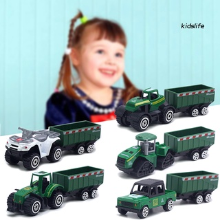 [^Kidslife] Juego de 10 piezas de vehículo simulado de alta función Glide función de construcción a escala 1/60, modelo de vehículo, modelo de vehículo para niños