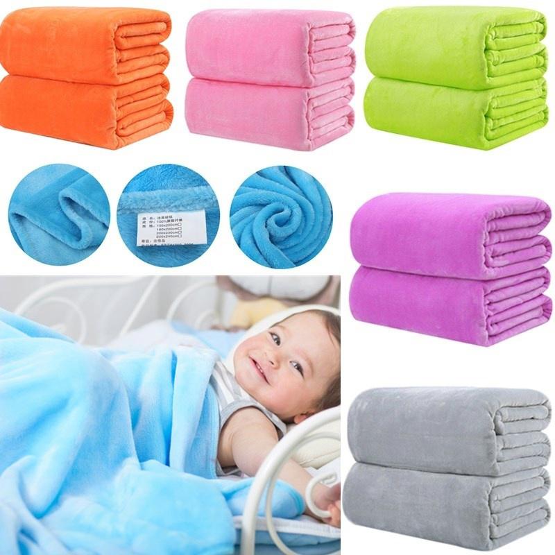 50X70Cm suave cálido sólido caliente Micro felpa manta manta de tiro de sofá ropa de cama