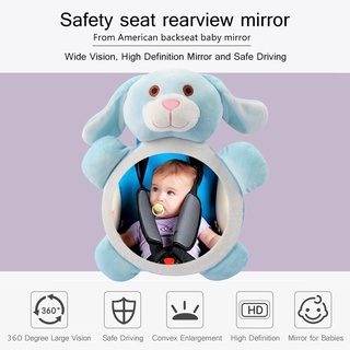 espejo retrovisor ajustable de dibujos animados para cachorro/coche/espejo retrovisor ajustable para asiento de seguridad infantil