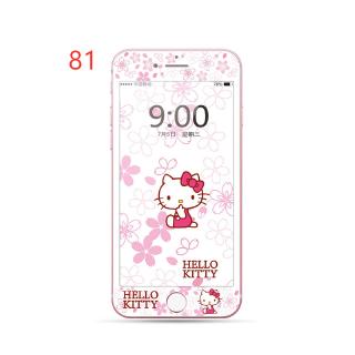 Hello Kitty Patrón De Dibujos Animados Vidrio Templado Para iphone 6 6s 6plus 6splus 7 8 7plus 8plus Película De Borde Suave Protector De Pantalla (5)