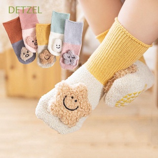 DETZEL Girls Baby Socks Infant Cartoon Doll Newborn Floor Socks 1-3 Years old Cute Keep Warm Toddler Autumn Winter Soft Non-Slip Sole