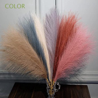 COLOR 1Pc Pampas Grass DIY Simulation Flower Reed Flowers For Wedding Party Vase Decorations Fake Plant/Multicolor