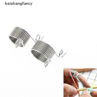 bsfc 2 tamaños anillo de tejer herramientas de dedo desgaste hilo dedal guías de resorte aguja dedal fancy
