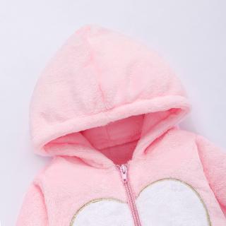 bebé recién nacido niño niña invierno manga larga mono mameluco de franela suave con capucha pijama ropa de bebé (6)