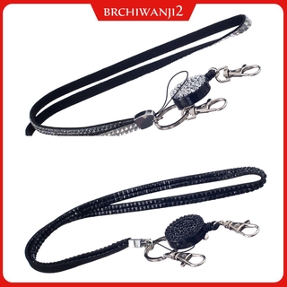 Brchiwji2 2x tarjetero/identificaciones con pedrería y brillante blanco negro
