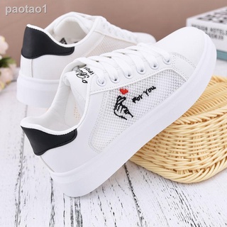 Tenis blancos Para mujer/zapatos transpirables De malla 2021 Para Primavera y verano con suela suave/zapatos Para niños (1)