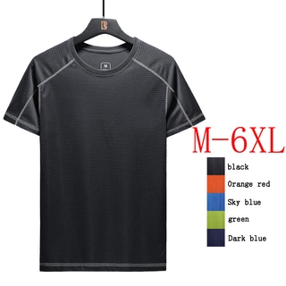 Camiseta de ciclismo Ready Stock para hombre, ropa de secado rápido de cuello redondo de manga corta de verano de talla grande M-6XL