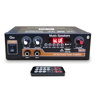 g50 amplificador digital para el hogar compatible con bluetooth 5.0 amplificador de potencia hifi subwoofer música hogar altavoces con mando a distancia