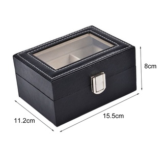 Sujianxia caja De reloj con 3 compartimientos desmontables a prueba De polvo De madera Para el hogar (5)