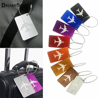 DF - etiqueta impermeable de aleación de aluminio para equipaje, maleta de viaje, bolsa de nombre, dirección, accesorios de viaje
