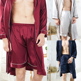 ^Denises^Hombres cortos de los hombres pantalones cortos de satén pijama ropa de dormir ropa de hogar pantalones cortos Loungewear