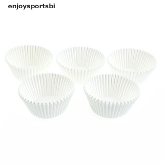 [enjoysportsbi] 100pcs blanco cupcake cajas de papel cupcake tazas de papel para hornear pasteles herramientas [caliente]