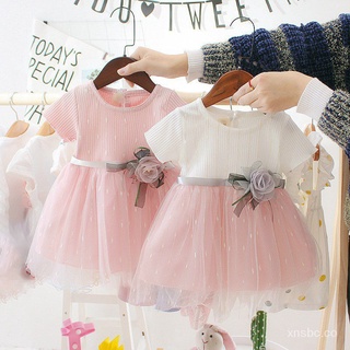 ❤Verano niño niñas malla tutú vestidos de niños fiesta de cumpleaños ropa 0-3Y bebé niña princesa vestido 12 LRF7