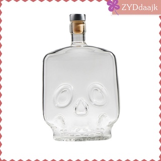 Skull Liquor Decanter Skull Shaped Glass Decanter Whiskey Decanters Champagne Vodka Brandy Wine Glass Bottle Decoration (3)