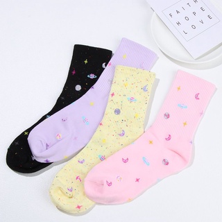 Calcetines De algodón transpirables cómodos para mujer/calcetines De felpa/calcetines deportivos/multicolores (8)