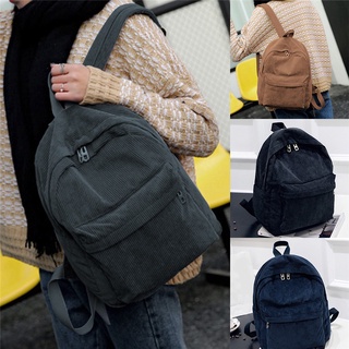 Casual Fashion Men Women corduroy Backpack Women's Sports backpack Lightweight Students Backpack