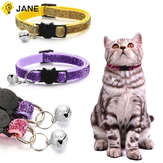 Jane Collar ajustable para perro, hebilla, colgante, collares para gatos, suministros para mascotas, trenza para cachorros, accesorios de lentejuelas, Multicolor