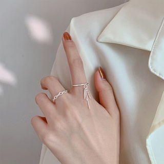 vanweelden regalos borlas cadena anillos fiesta joyería mujeres anillos mujeres moda coreano plata color índice dedo anillo de las señoras accesorios/multicolor (4)