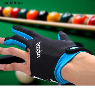 qukiblue lycra guantes de billar de tres dedos guantes de billar se adapta a la mano izquierda y derecha co