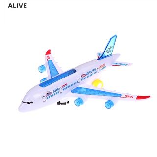 alive plástico airbus a380 modelo avión eléctrico flash luz sonido juguetes de niños