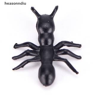 heasonndiu 50 unids/lote de halloween plástico negro hormigas bromas juguetes decoración realista divertido co (4)