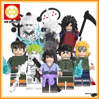 Lego Minifigures Naruto Anime Namikaze Minato Uchiha Sasuke Hatake Kakashi Building Blocks Kids Toys WM6109