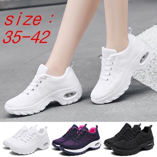 Xiaoyulu moda cuñas zapatos de las mujeres Casual zapatos zapatillas de deporte zapatos para correr deportes blanco zapatos plataforma Sukan Kasut Wanita