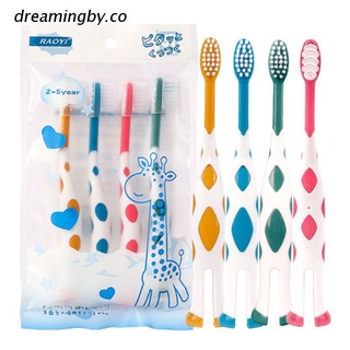 dreamingby.co 4 pzs cepillo de dientes de bebé de dibujos animados lindo cepillo de dientes super fino suave cepillo de dientes para niños