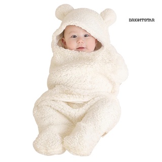 oso estilo recién nacido bebé coral terciopelo manta saco de dormir