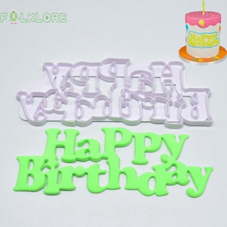 Happy Birthday molde para tartas DIY Sugarcraft Fondant cortador herramienta para hornear (5)