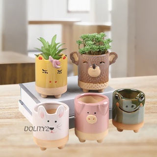 [DOLITY2] Maceta de cerámica creativa en forma de Animal, 5 piezas de cerdo Koala para el hogar