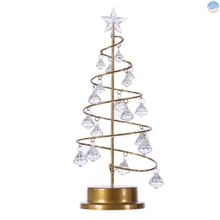 Luz Led de árbol para fiestas en casa, fiesta, boda, fiesta, decoración de mesa, color blanco cálido, lámpara decorativa con colgante de cristal