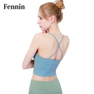 Fennin Yoga chaleco mujer Cross Sling belleza espalda de secado rápido sujetador deportivo