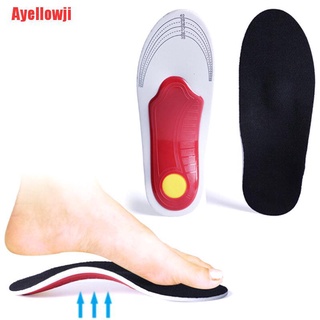 Ayellowji 1 par de plantilla ortopédica arco apoyo pies planos insertar cuidado del pie fascitis alivio (2)