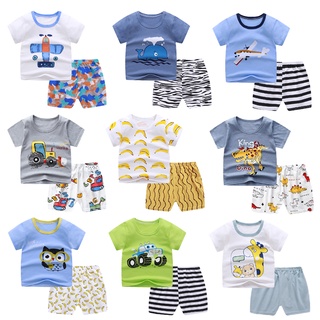☀️ready stock☀️ 1-5yrs baby boys summer suit with short sleeves and pant
