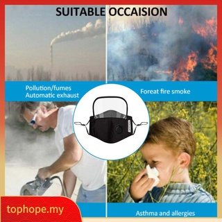 Máscara protectora para la cara con válvula de respiración de ojos escudo al aire libre Anti Haze yasuo