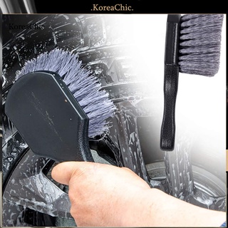<corea> cepillo de limpieza de ruedas inofensivo de mango corto cepillo de lavado de llanta de neumáticos para vehículos