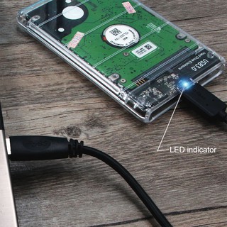 USB 3.0 transparente disco duro caso unidad externa HDD cubierta de la caja de la caja de los señores (6)