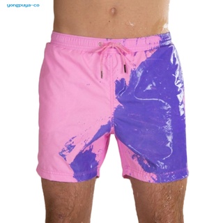 ygy_ hombres temperatura sensible cambio de color cordón natación troncos pantalones cortos de playa (6)